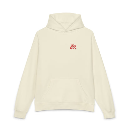 Men's AR Brand Embroidered, Butter & Red - Oversized Pullover Hoodie
