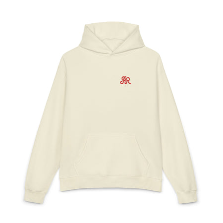 Men's AR Brand Embroidered, Butter & Red - Oversized Pullover Hoodie