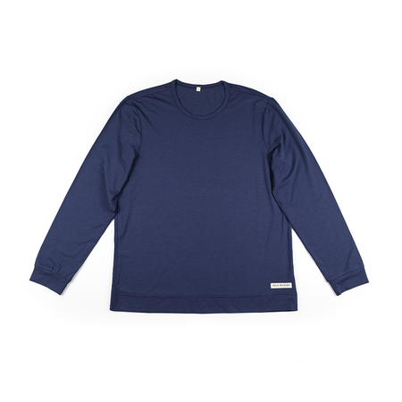 Long-Sleeve Lightweight Crewneck Shirt, Navy