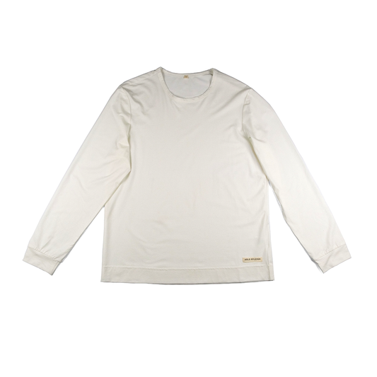 Long-Sleeve Lightweight Crewneck Shirt, Off-White