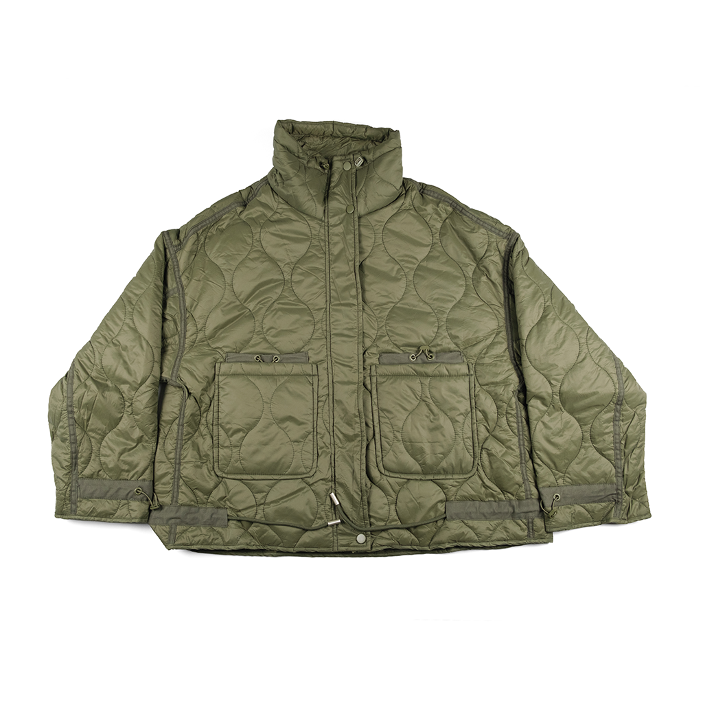 Women's Big Pocket Parkas Jacket (Army Green)