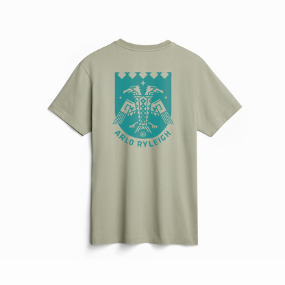 Double Hawk Shield Graphic T-shirt