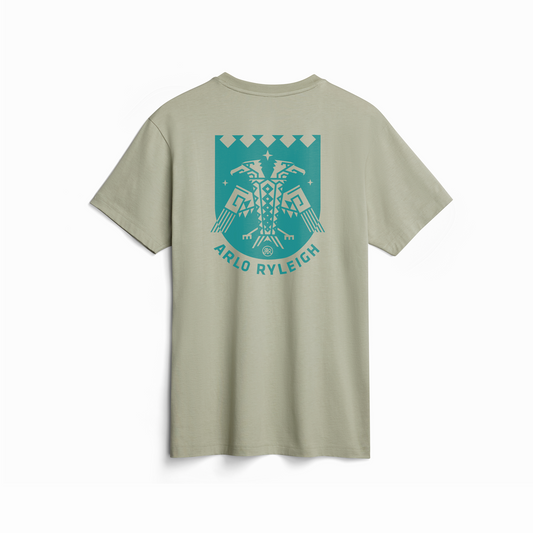 Double Hawk Shield Graphic T-shirt