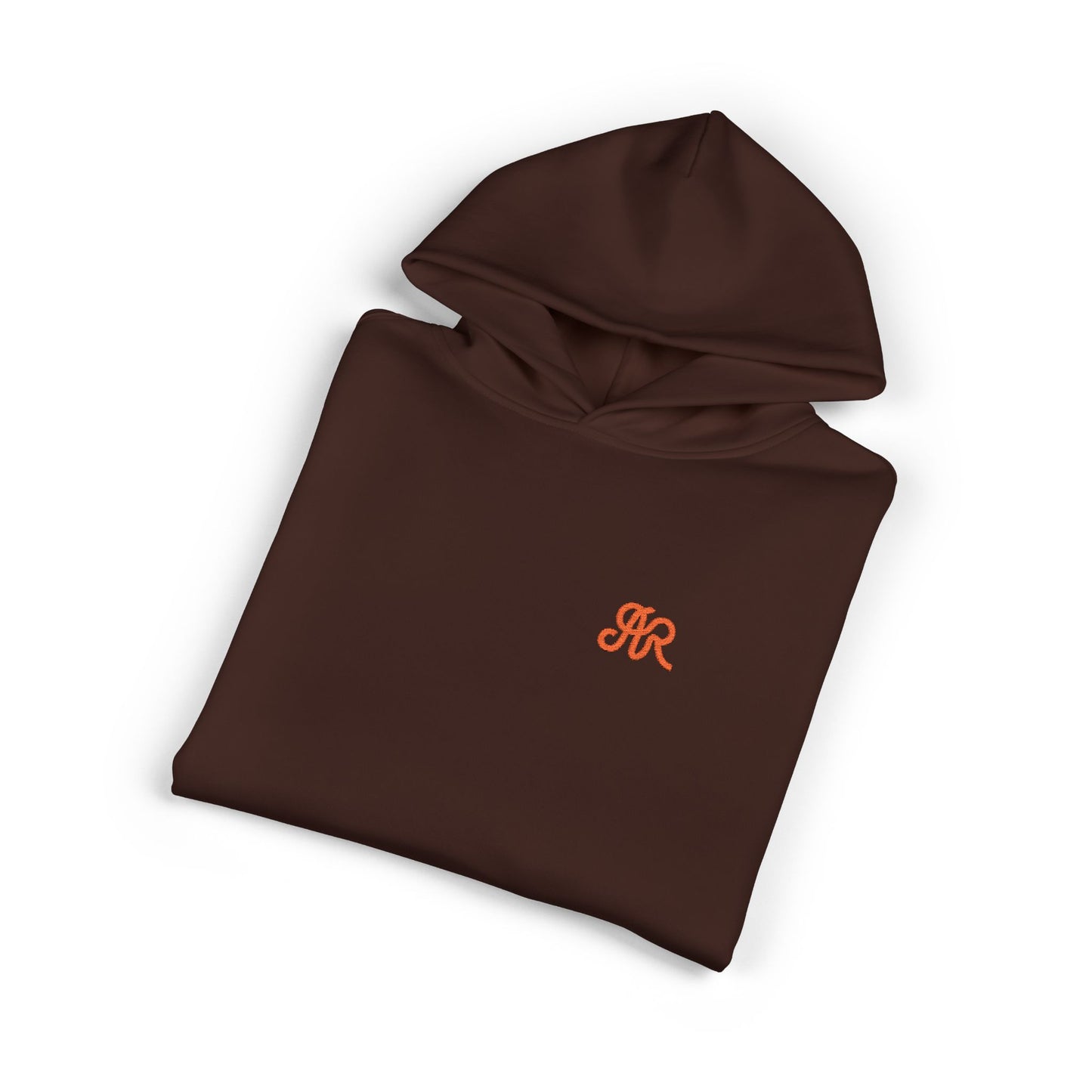 Men's AR Brand Embroidered, Chestnut & Orange - Oversized Pullover Hoodie