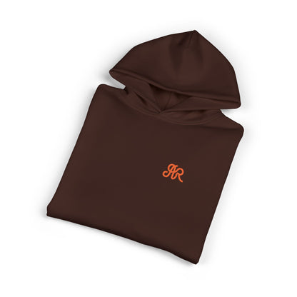 Men's AR Brand Embroidered, Chestnut & Orange - Oversized Pullover Hoodie