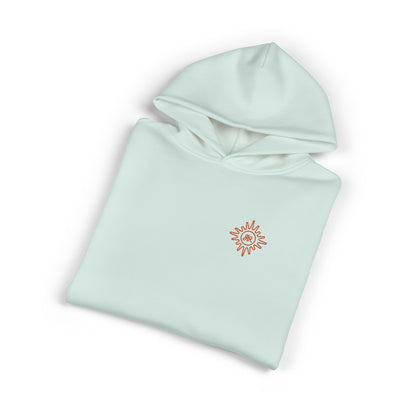 Women's AR Sun Embroidered, Seafoam & Orange - Oversized Pullover Hoodie