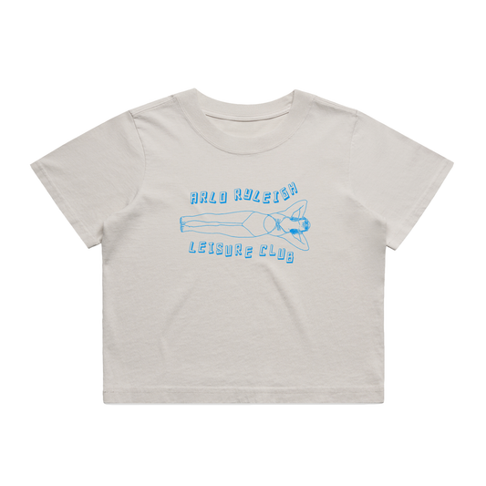 Women's Leisure Club, Faded Bone - Heavy Faded Crop Tee