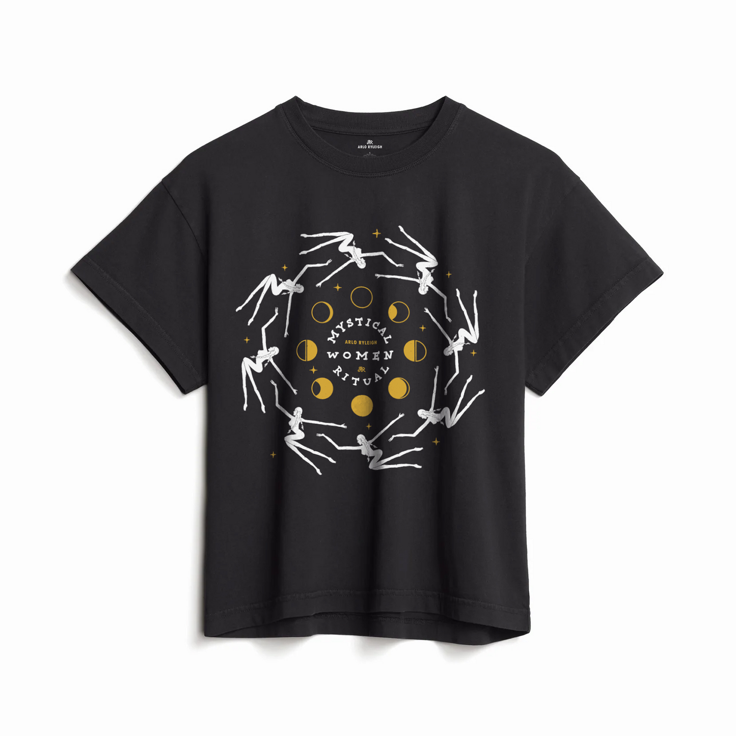 Mystical Women Ritual-Moon Phase Graphic T-Shirt