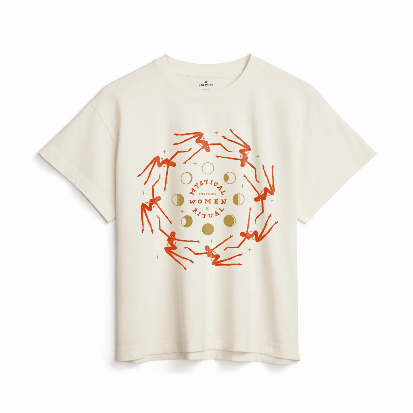 Mystical Women Ritual-Moon Phase Graphic T-Shirt