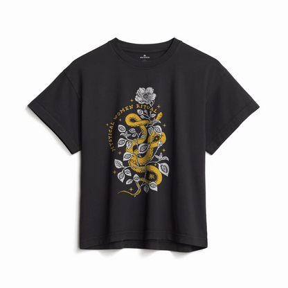 Mystical Women Ritual-Snake Graphic T-shirt