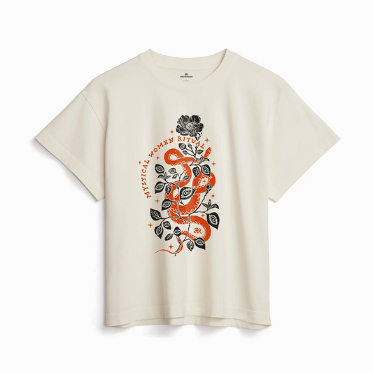 Mystical Women Ritual-Snake Graphic T-shirt