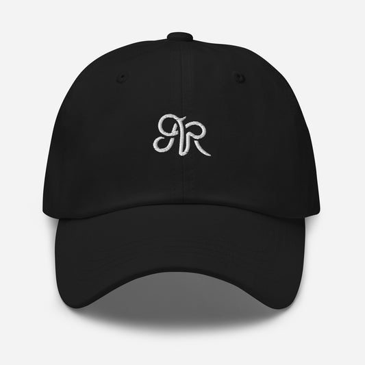 Embroidered Arlo Ryleigh Mark Baseball Hat, Black & White