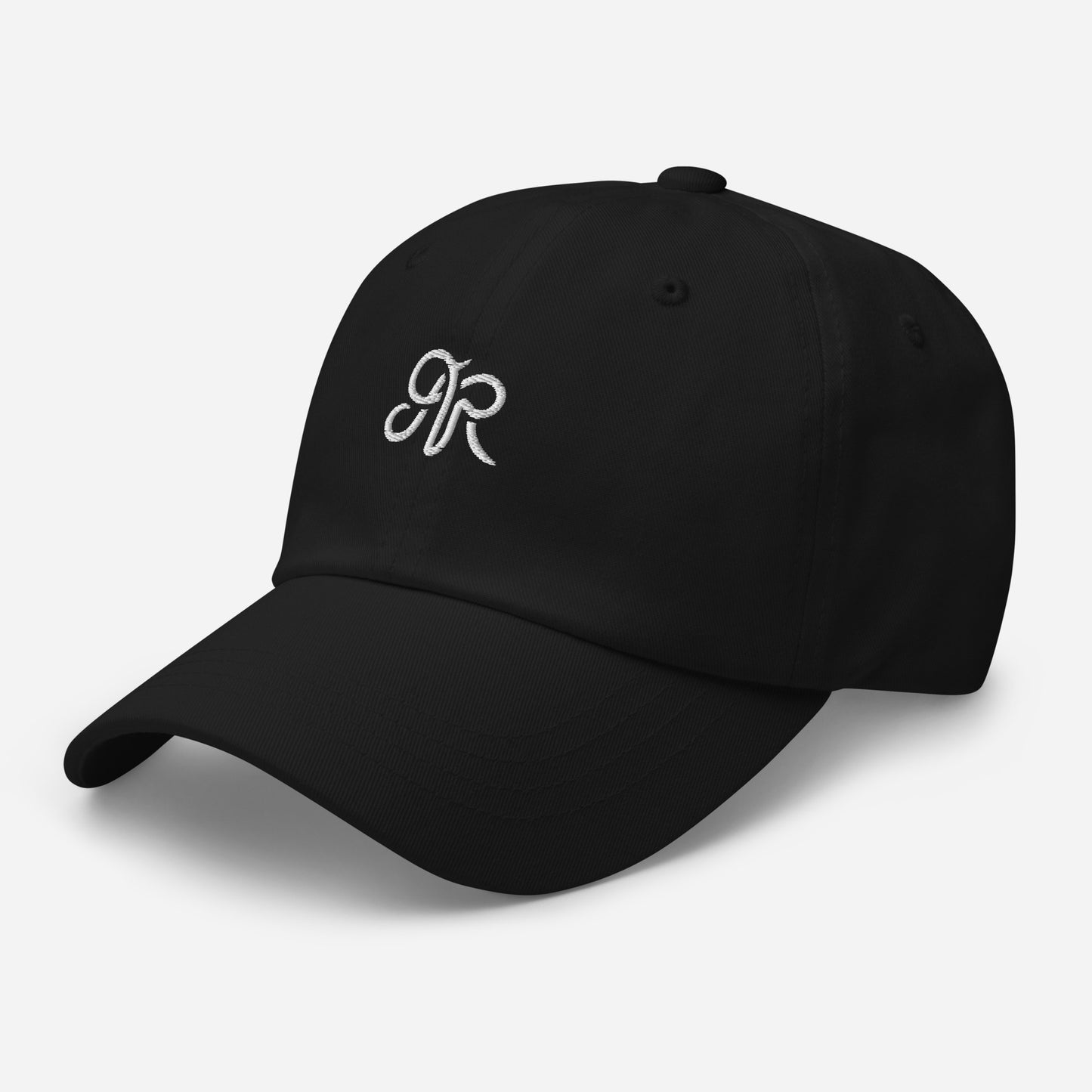 Embroidered Arlo Ryleigh Mark Baseball Hat, Black & White