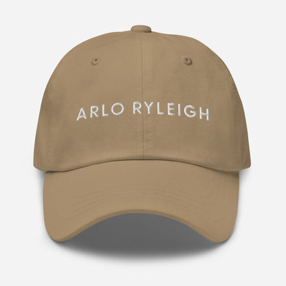 Embroidered Arlo Ryleigh Branded Baseball Cap, Khaki & White