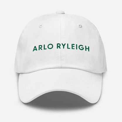 Embroidered Arlo Ryleigh Branded Baseball Cap, White & Spruce