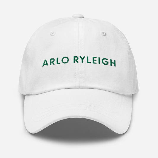 Embroidered Arlo Ryleigh Branded Baseball Cap, White & Spruce