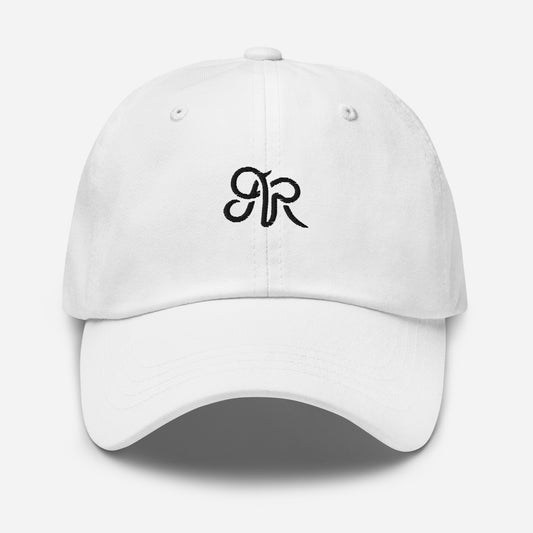 Embroidered Arlo Ryleigh Mark Baseball Hat, White & Black