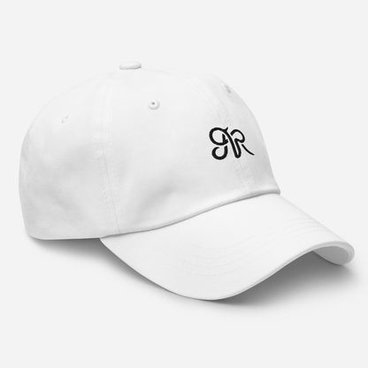 Embroidered Arlo Ryleigh Mark Baseball Hat, White & Black