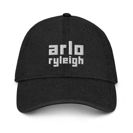 Arlo Ryleigh Block Logo Hat, Black Denim