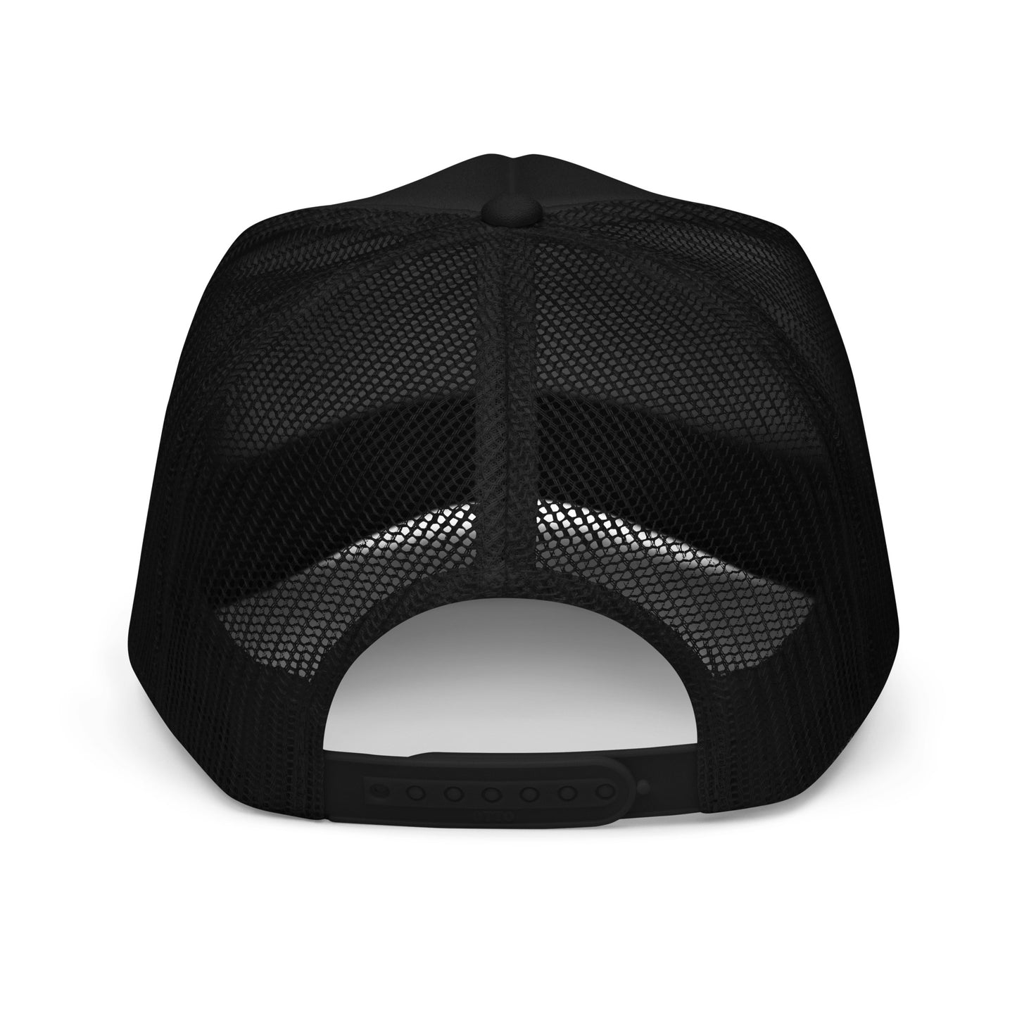 Late Checkout Foam Trucker Hat - Black & White