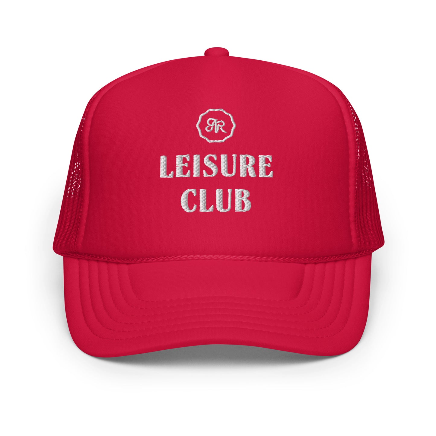 AR Leisure Club Foam Trucker Hat - Red & White