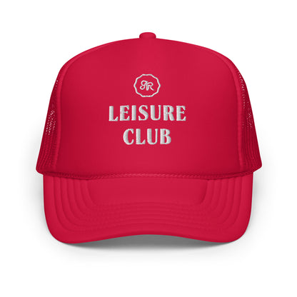 AR Leisure Club Foam Trucker Hat - Red & White