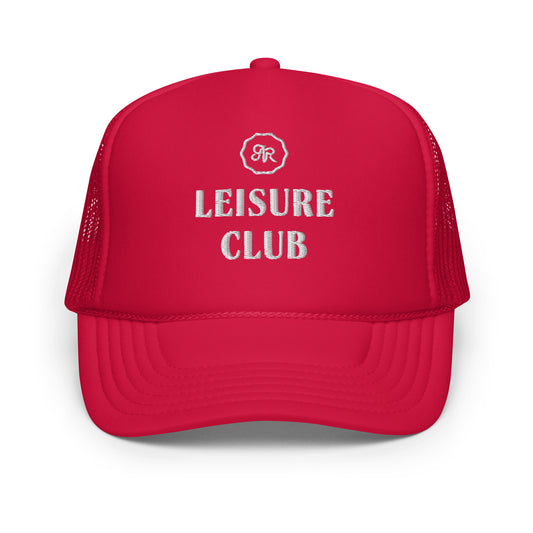 AR Leisure Club Foam Trucker Hat - Red & White