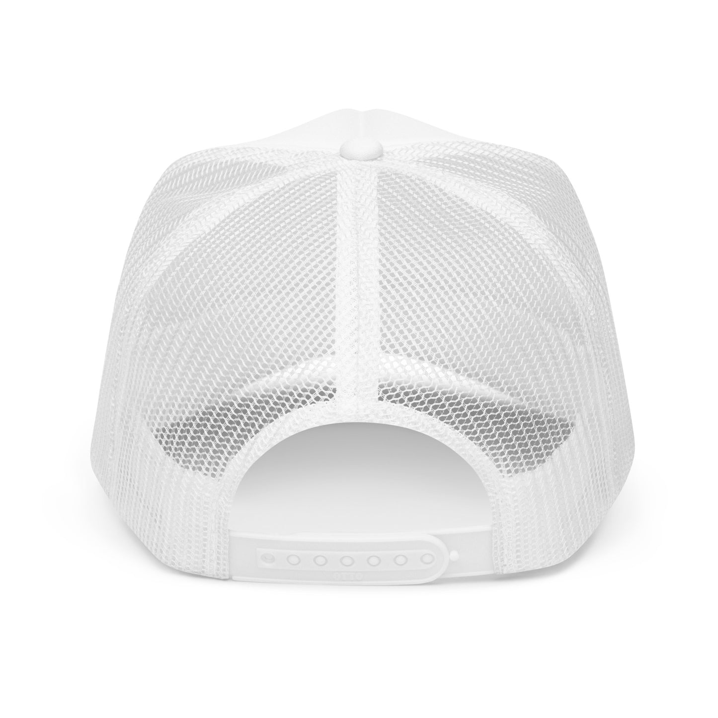 Late Checkout Foam Trucker Hat - White & Orange