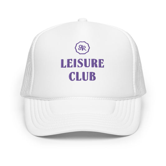 AR Leisure Club Foam Trucker Hat - White & Purple