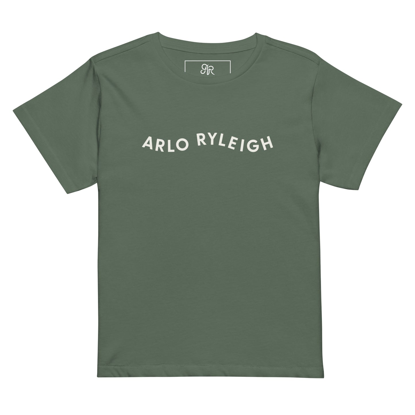 Women’s Slim Tee, Arlo Ryleigh Brand Across Wave, Pine